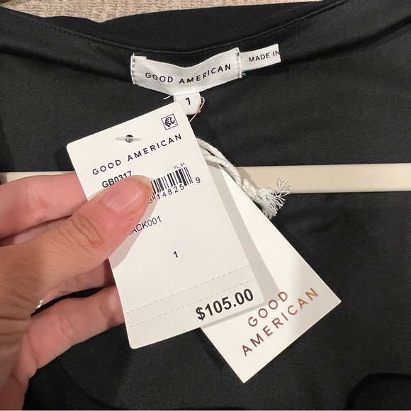 Good American U Ring Bodysuit Black size 1 NEW - Picture 5 of 5